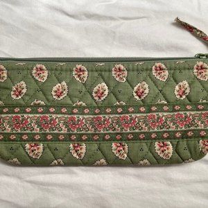 VINTAGE Vera Bradley “Green Leaf” Lined Makeup Bag